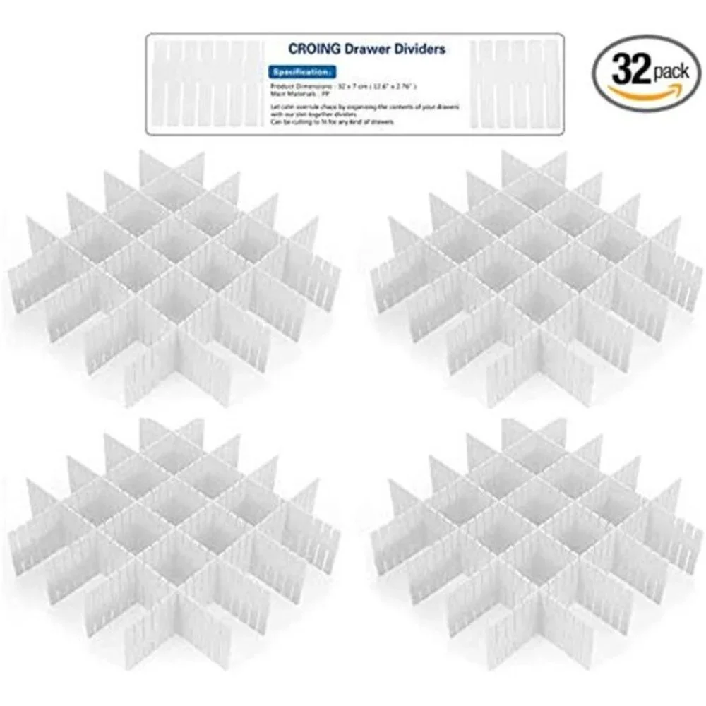Croing Drawer Dividers - 32 pcs White
